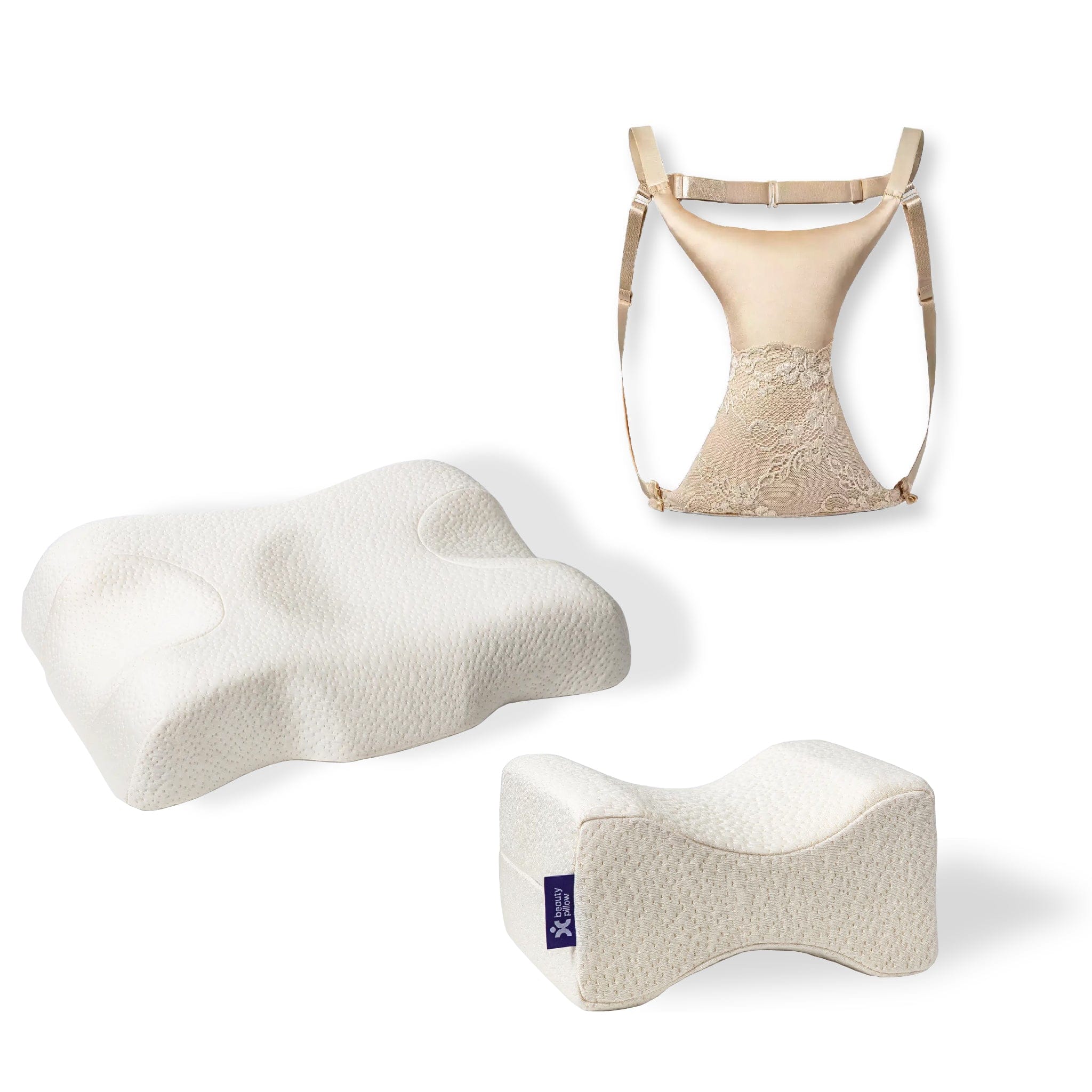 Beauty Pillow Skinplus + Chest Pillow Beige + Knee Support Pillow