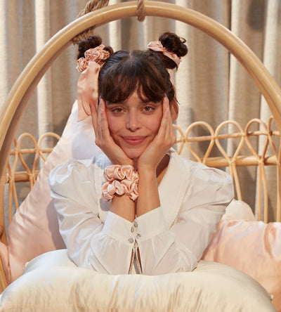 Celebrity 100% Silk Hair Scrunchie | with 7 color options