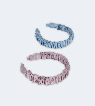 Ruched Headband Blue + Ruched Headband Lilac