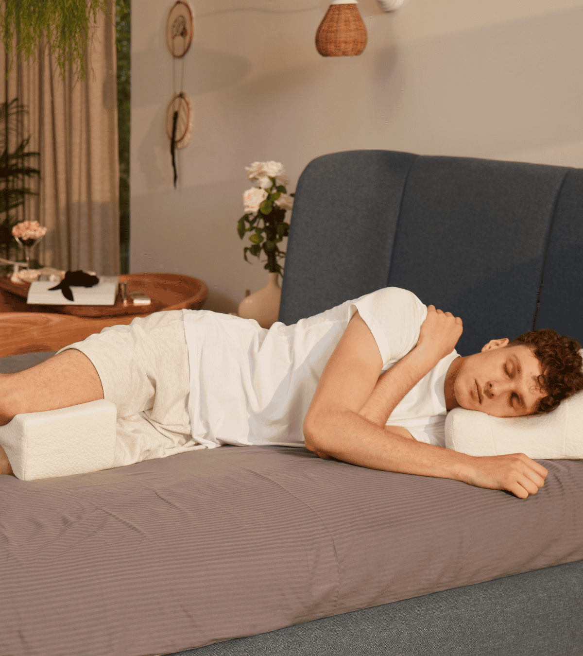Knee Leg Pillow Sleep Cushion Support Between Side Sleeper Rest w