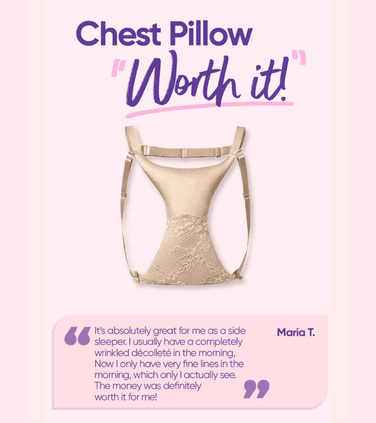 Chest Pillow for Wrinkle Prevention