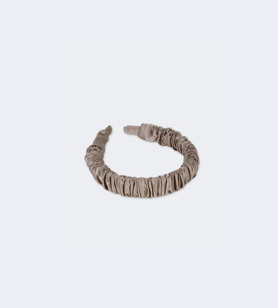 100% Silk Ruched Headband | with 6 color options