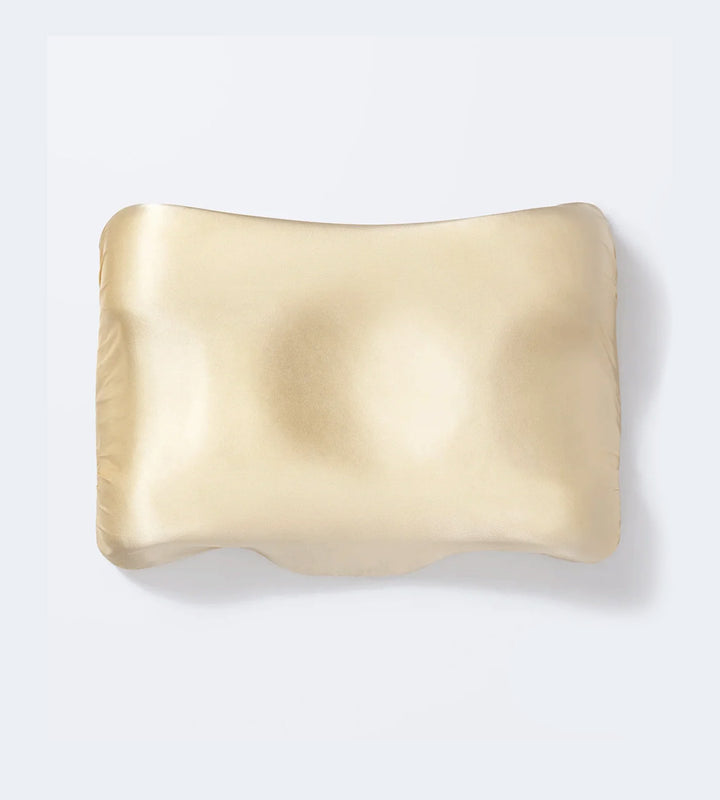 100% Silk Sleep Mask Eye Band Beige + Beauty Pillow 100% Silk Pillowcase Beige Set