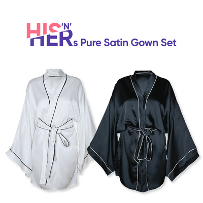 His'n'Hers Pure Satin Gown Set