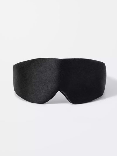 Antifaz para dormir negro + Funda de almohada de seda negra para Beauty Pillow